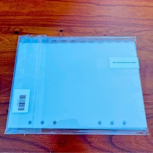 NWT Cloth & Paper Yearly Inserts (Frosted Acrylic) A5 Planner/6-Ring Binder.